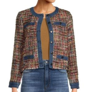 Denim & Tweed Jacket. Size XS. Ecru Brand.